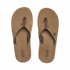 REEF Leather Smoothy Flip Flop Sandal - Men's -Reef 1039919 800 auto