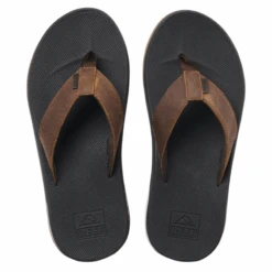 REEF Leather Fanning Low Sandal - Men's -Reef 1108343 800 auto