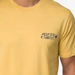 Reef Malibu Short Sleeve T-Shirt -Reef 3RMEN0552YEL DTL1 scaled
