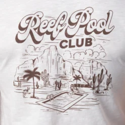 Reef Pool Club Short Sleeve T-Shirt -Reef 3RMEN0556SLWHT DTL1 scaled
