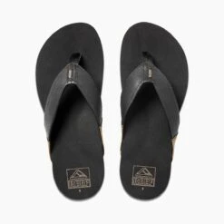 Reef Newport In Black Sandals